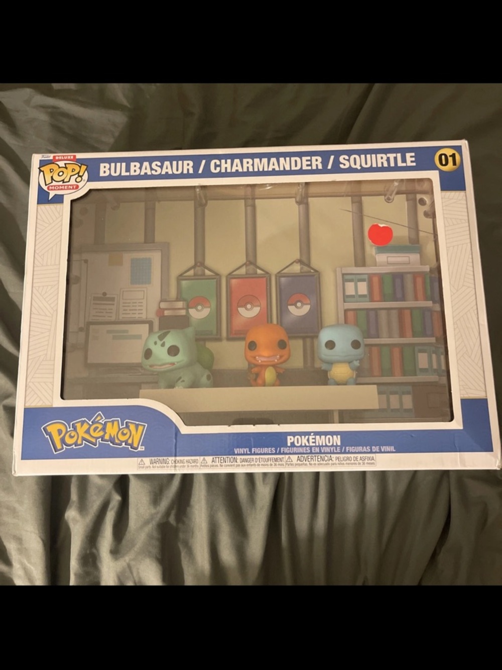 Funko Pokémon Bulbasaur Charmander Squirtle Pop! Trio - Green, Orange, Blue